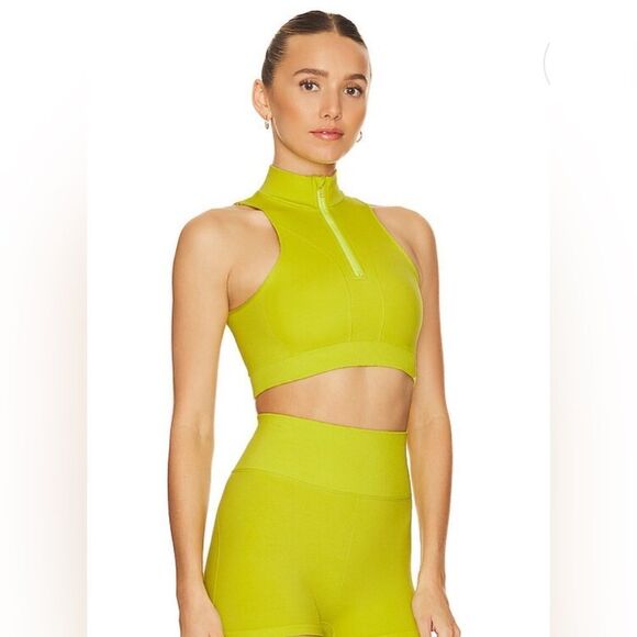 🆕Camila Coelho NWOT Valentina Zip Tank in Chartreuse - Picture 3 of 8